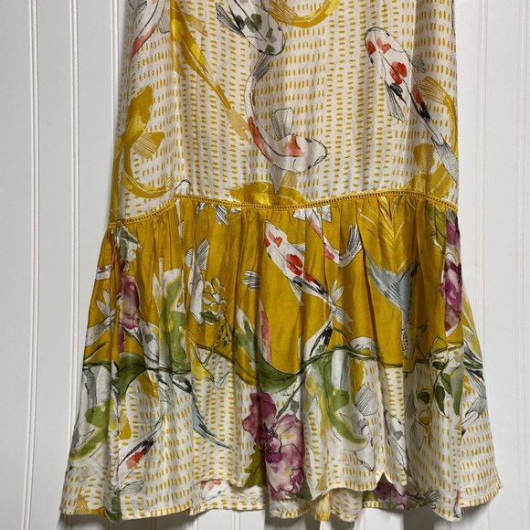 Anthro One September Paradiso Koi Fish Maxi Dress Size XSP Extra Small Petite - Picture 6 of 10